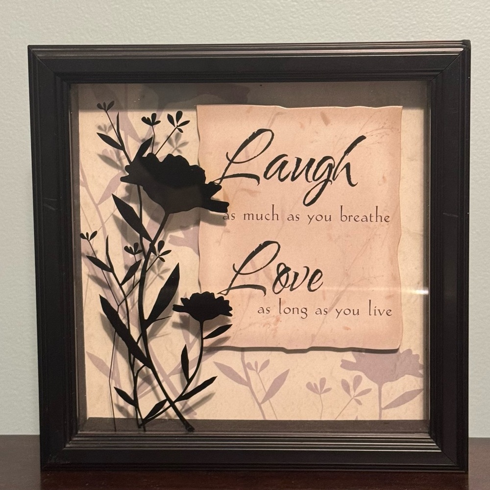 Black and White Wall Decor Shadow Box
